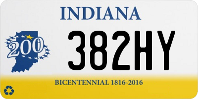 IN license plate 382HY