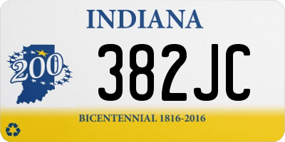 IN license plate 382JC