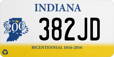 IN license plate 382JD