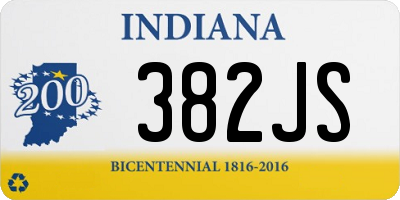 IN license plate 382JS