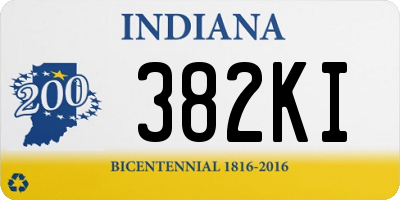 IN license plate 382KI