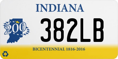 IN license plate 382LB