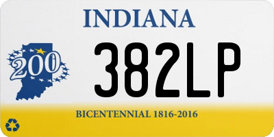 IN license plate 382LP