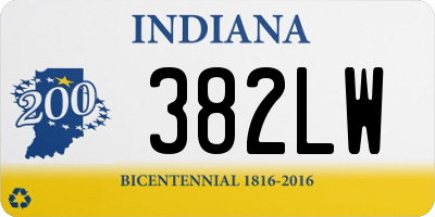 IN license plate 382LW