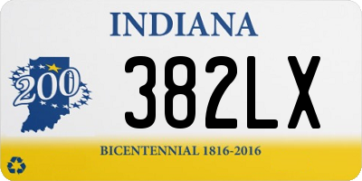 IN license plate 382LX