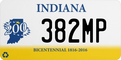 IN license plate 382MP