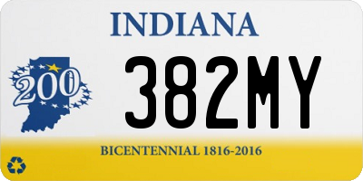 IN license plate 382MY