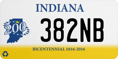 IN license plate 382NB