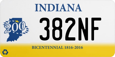 IN license plate 382NF