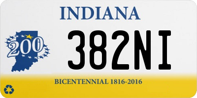 IN license plate 382NI