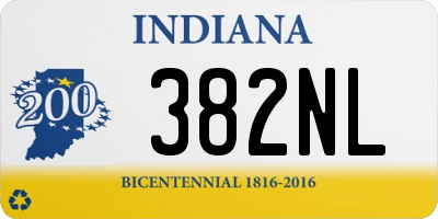 IN license plate 382NL