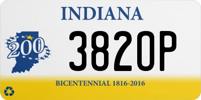 IN license plate 382OP