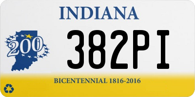 IN license plate 382PI