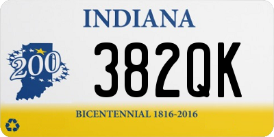 IN license plate 382QK