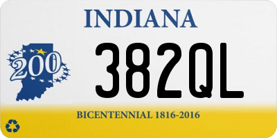 IN license plate 382QL