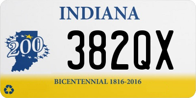 IN license plate 382QX