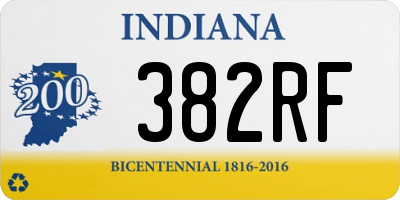 IN license plate 382RF