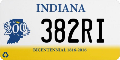 IN license plate 382RI