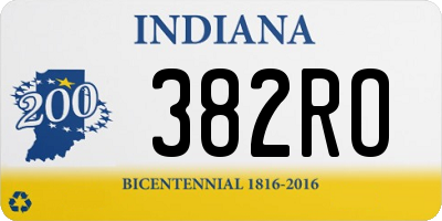 IN license plate 382RO