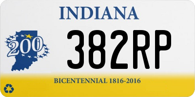 IN license plate 382RP