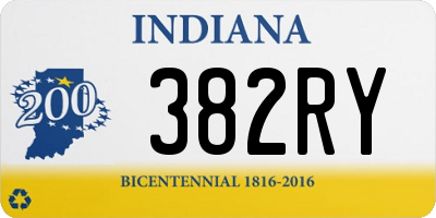 IN license plate 382RY