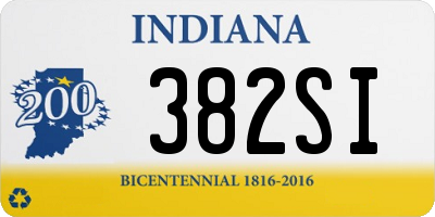 IN license plate 382SI