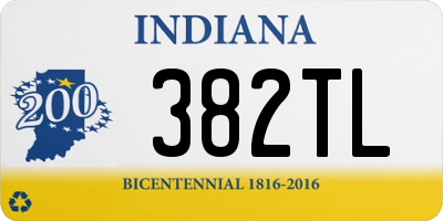 IN license plate 382TL