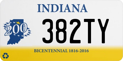 IN license plate 382TY