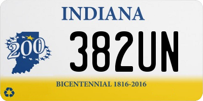 IN license plate 382UN