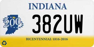 IN license plate 382UW