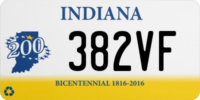 IN license plate 382VF