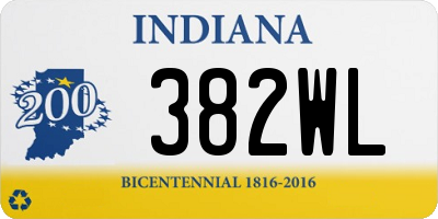 IN license plate 382WL