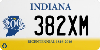 IN license plate 382XM