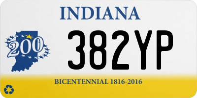 IN license plate 382YP