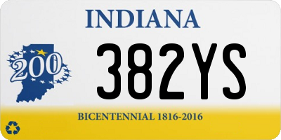 IN license plate 382YS