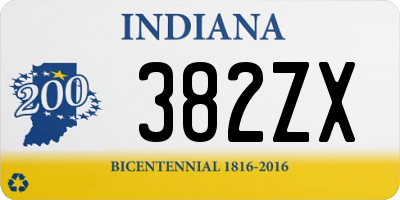 IN license plate 382ZX