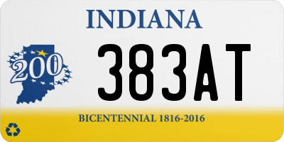 IN license plate 383AT