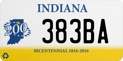 IN license plate 383BA