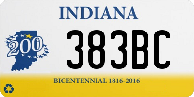 IN license plate 383BC