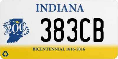 IN license plate 383CB