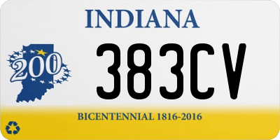 IN license plate 383CV