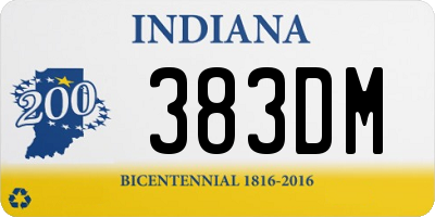 IN license plate 383DM