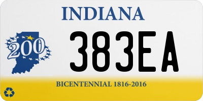 IN license plate 383EA