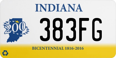 IN license plate 383FG