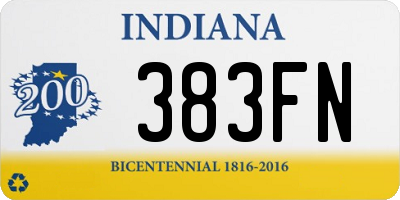 IN license plate 383FN