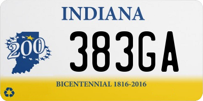 IN license plate 383GA