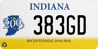 IN license plate 383GD