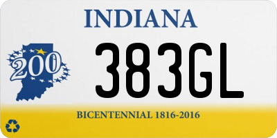 IN license plate 383GL