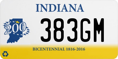 IN license plate 383GM