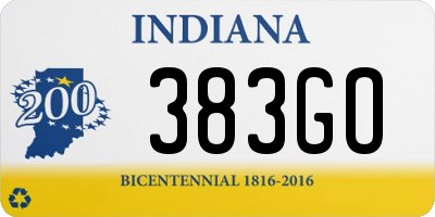 IN license plate 383GO